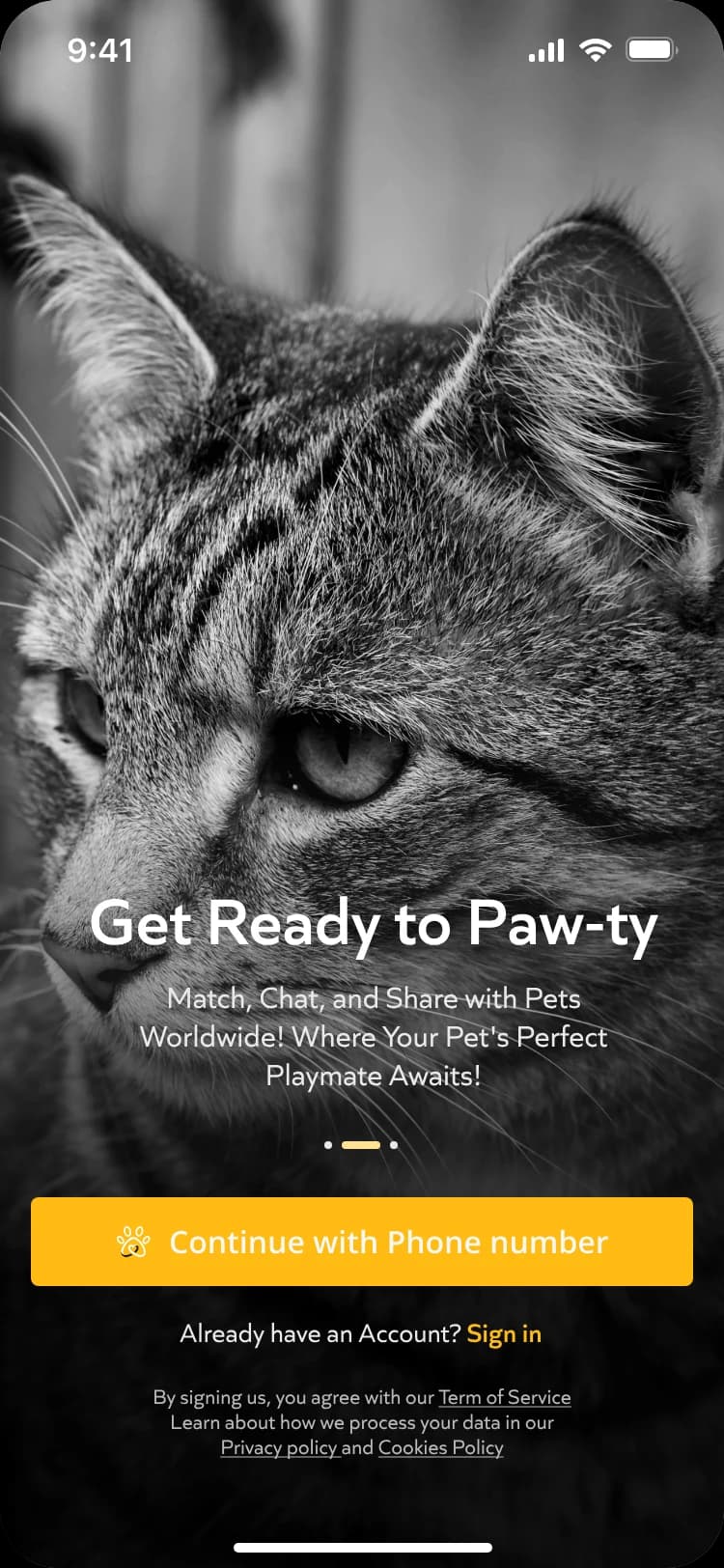 Petinder Home Screen 2